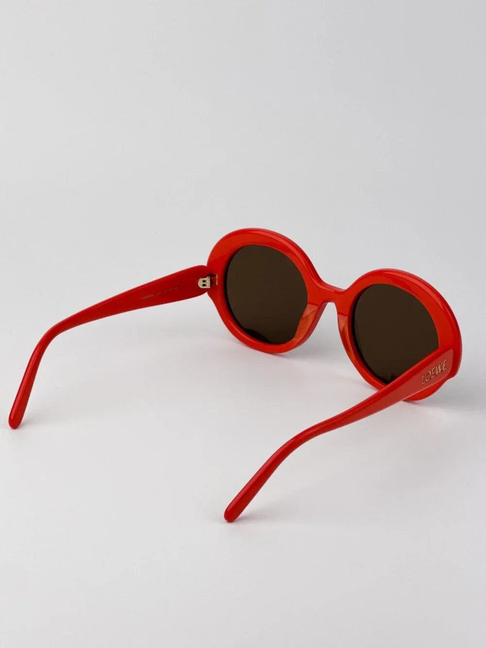 LOEWE LW40135I 42E SHINY ORANGE ROUND SUNGLASSES